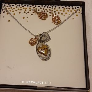 mom necklace and earring set